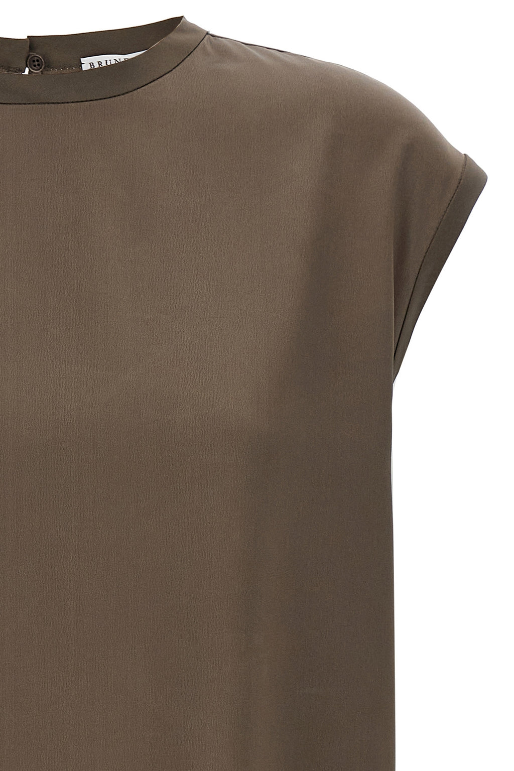 BRUNELLO CUCINELLI Monile satin T-shirt For Women 96% silk, 4% elastane