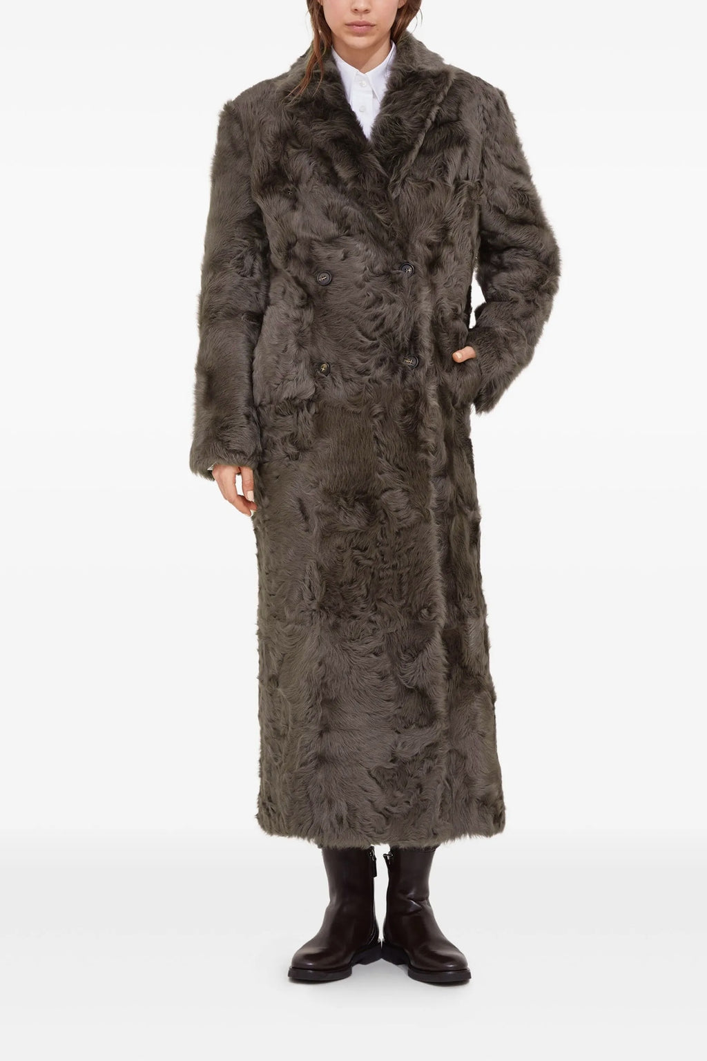 BRUNELLO CUCINELLI Wavy shearling coat