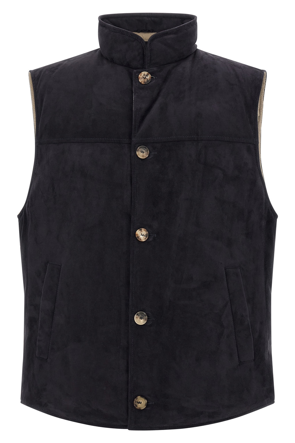 BRUNELLO CUCINELLI Suede vest For Men 100% lamb leather (Ovis Aries)