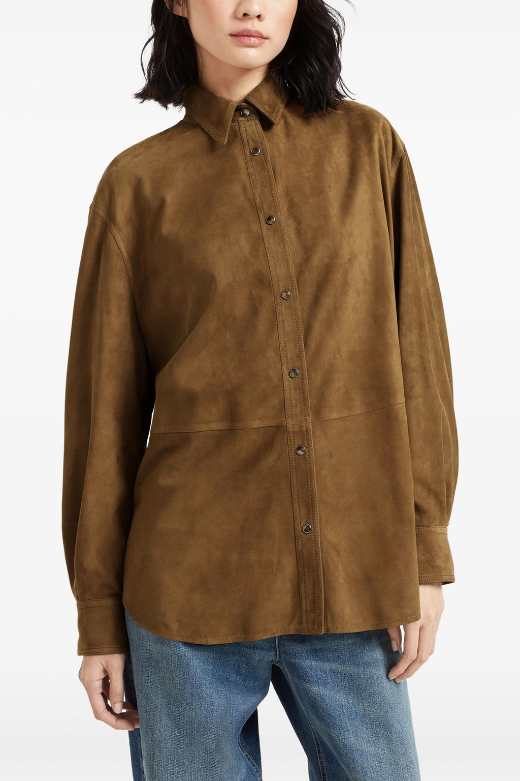BRUNELLO CUCINELLI Suede shirt For Women 100% lamb leather (Ovis Aries)