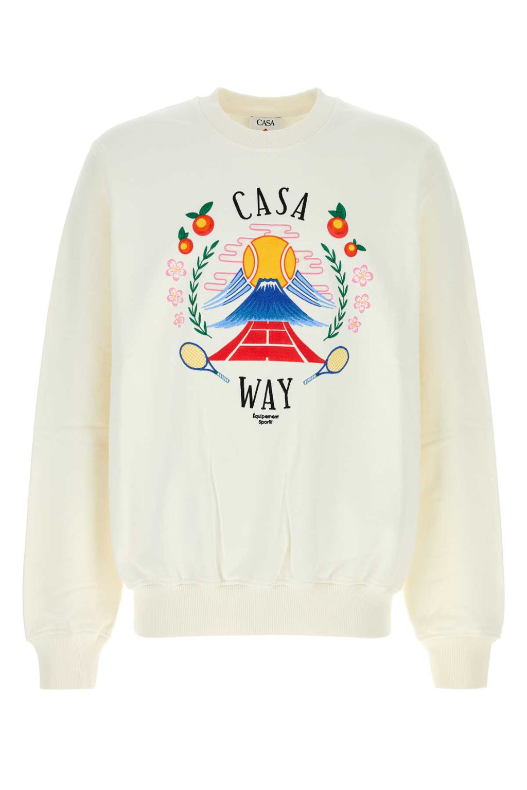 CASABLANCA CASA WAY MOUNTAIN EMBROIDERED SWEATSHIRT For Men Exterior: 100% Organic cotton