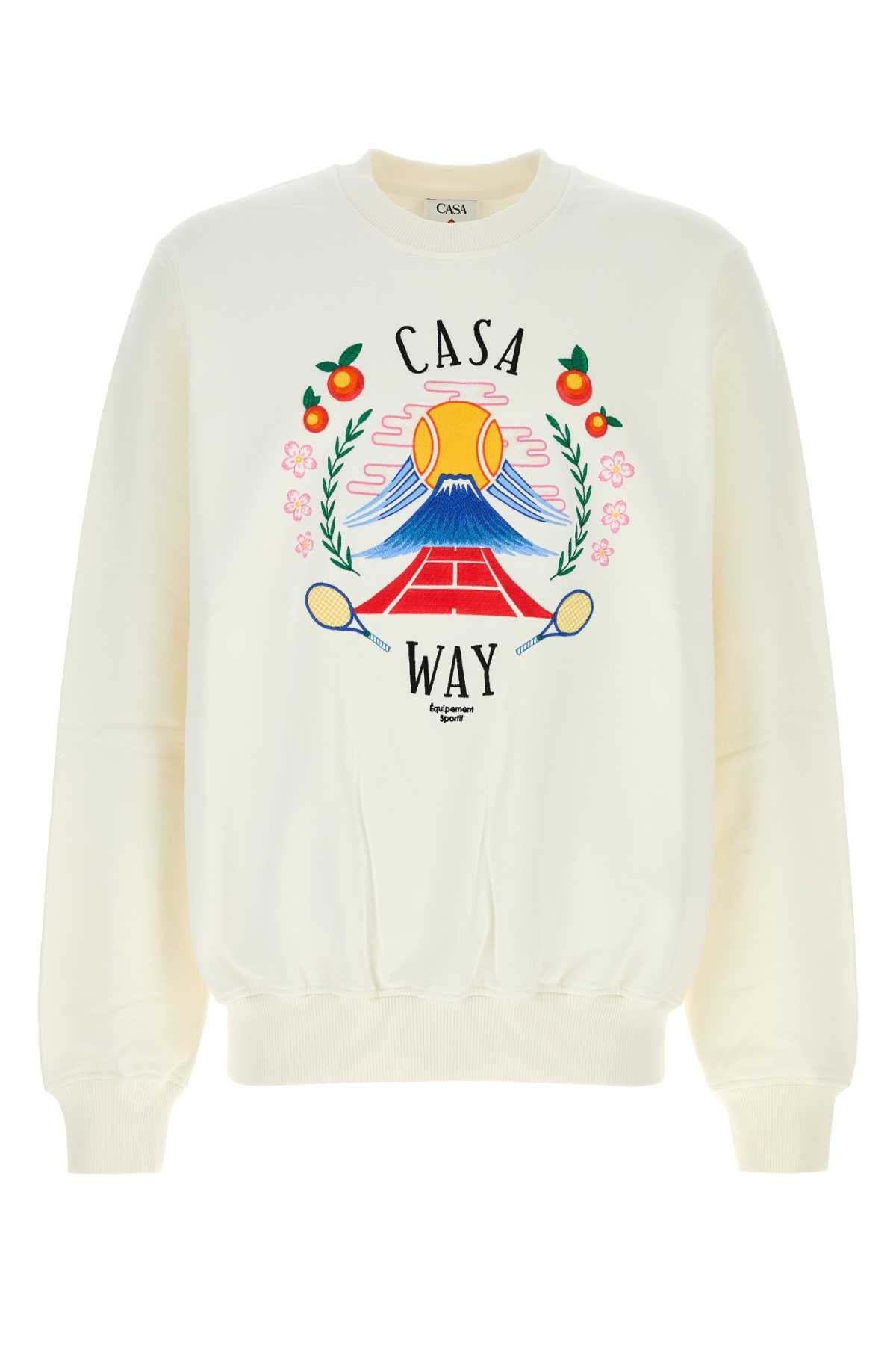 CASABLANCA CASA WAY MOUNTAIN EMBROIDERED SWEATSHIRT For Men Exterior: 100% Organic cotton