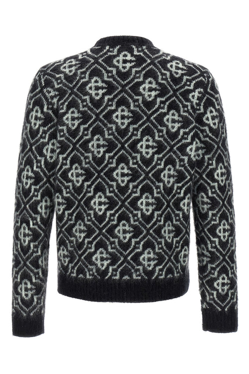 CASABLANCA 'Monogram' sweater For Men 36% nylon 25% cotton 20% wool 19% mohair wool
