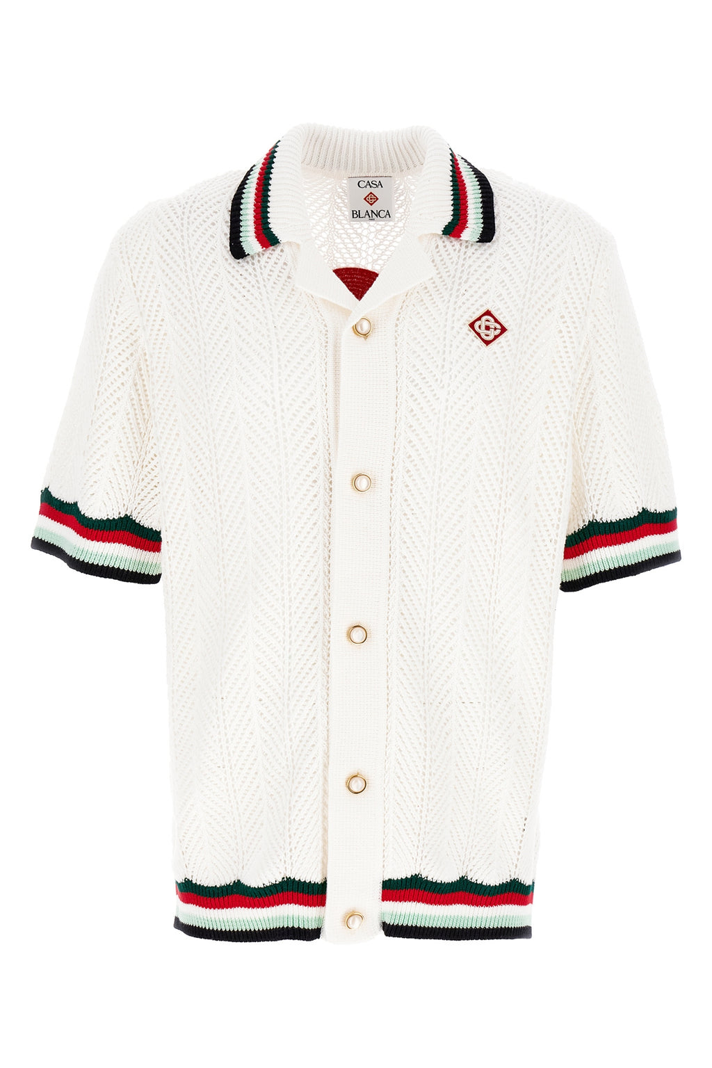 CASABLANCA 'Sporty Faux Crochet' shirt For Men 100% cotton