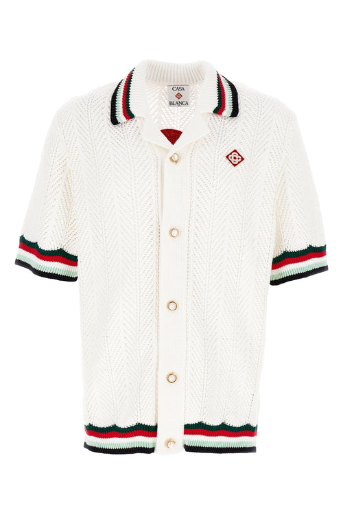 CASABLANCA 'Sporty Faux Crochet' shirt For Men 100% cotton