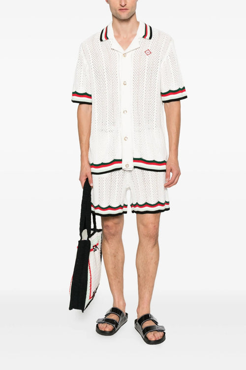 CASABLANCA 'Sporty Faux Crochet' shirt For Men 100% cotton