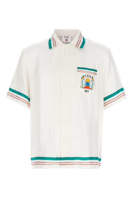 CASABLANCA 'Cuban Collar' shirt For Men 100% silk