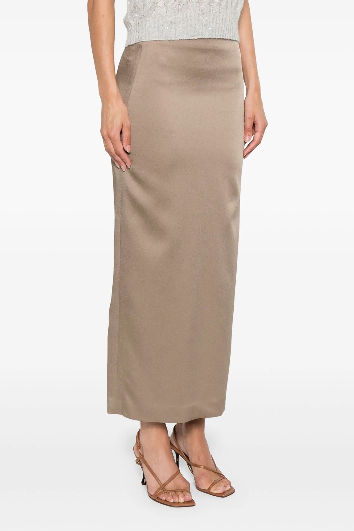 BRUNELLO CUCINELLI 'Column Long' skirt For Women 61% acetate 39% viscose