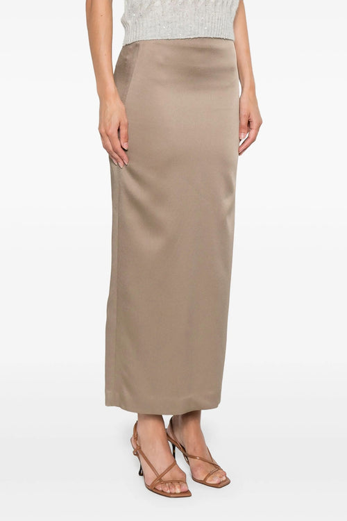 BRUNELLO CUCINELLI 'Column Long' skirt For Women 61% acetate 39% viscose