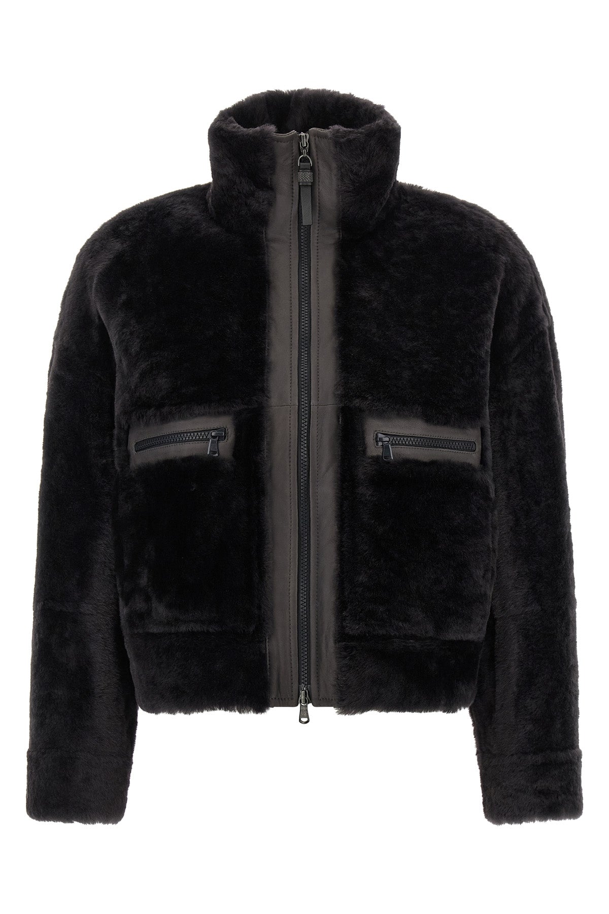 BRUNELLO CUCINELLI 'Shiny Zipper Pull' shearling jacket