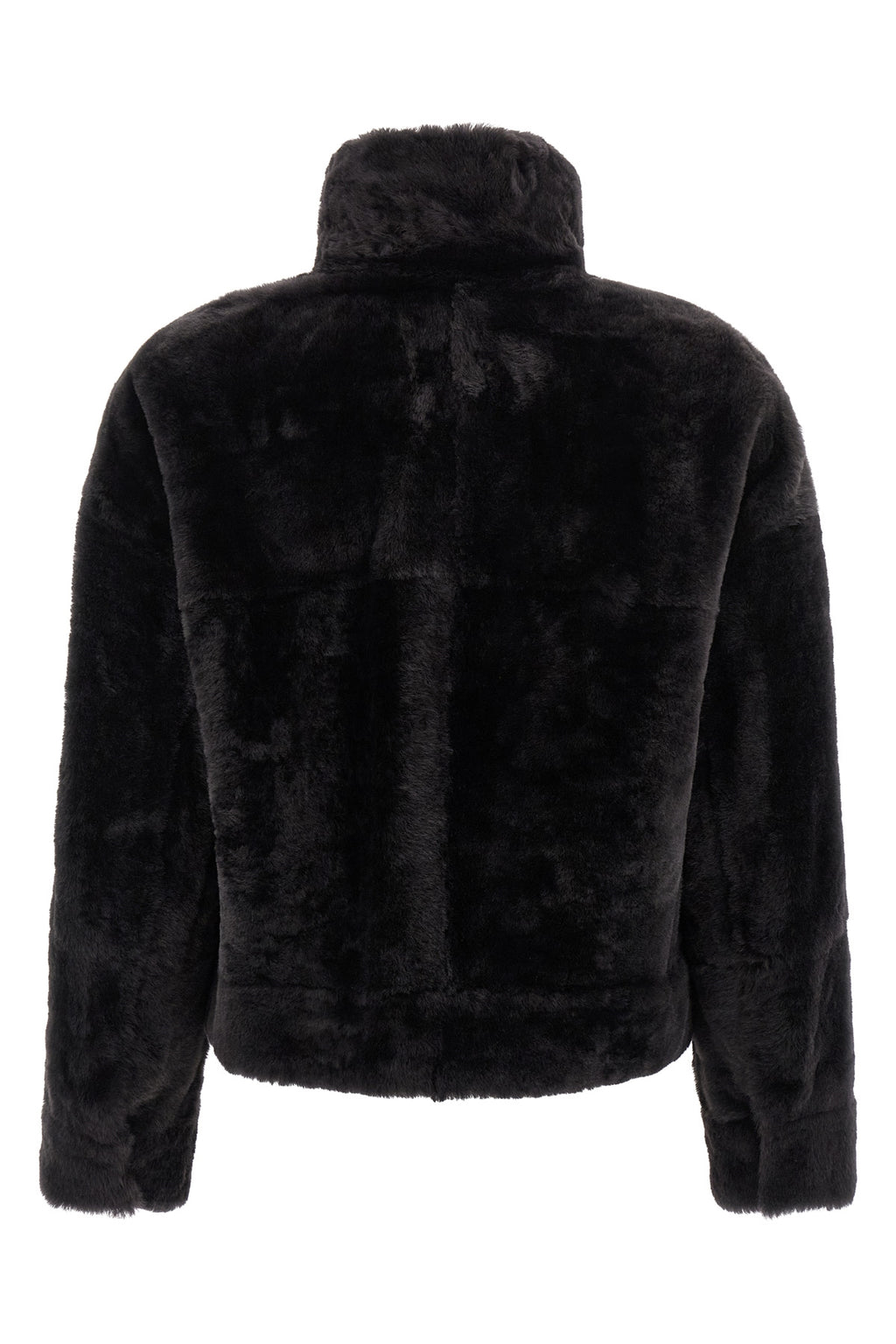 BRUNELLO CUCINELLI 'Shiny Zipper Pull' shearling jacket For Women 100% lamb leather (Ovis Aries)