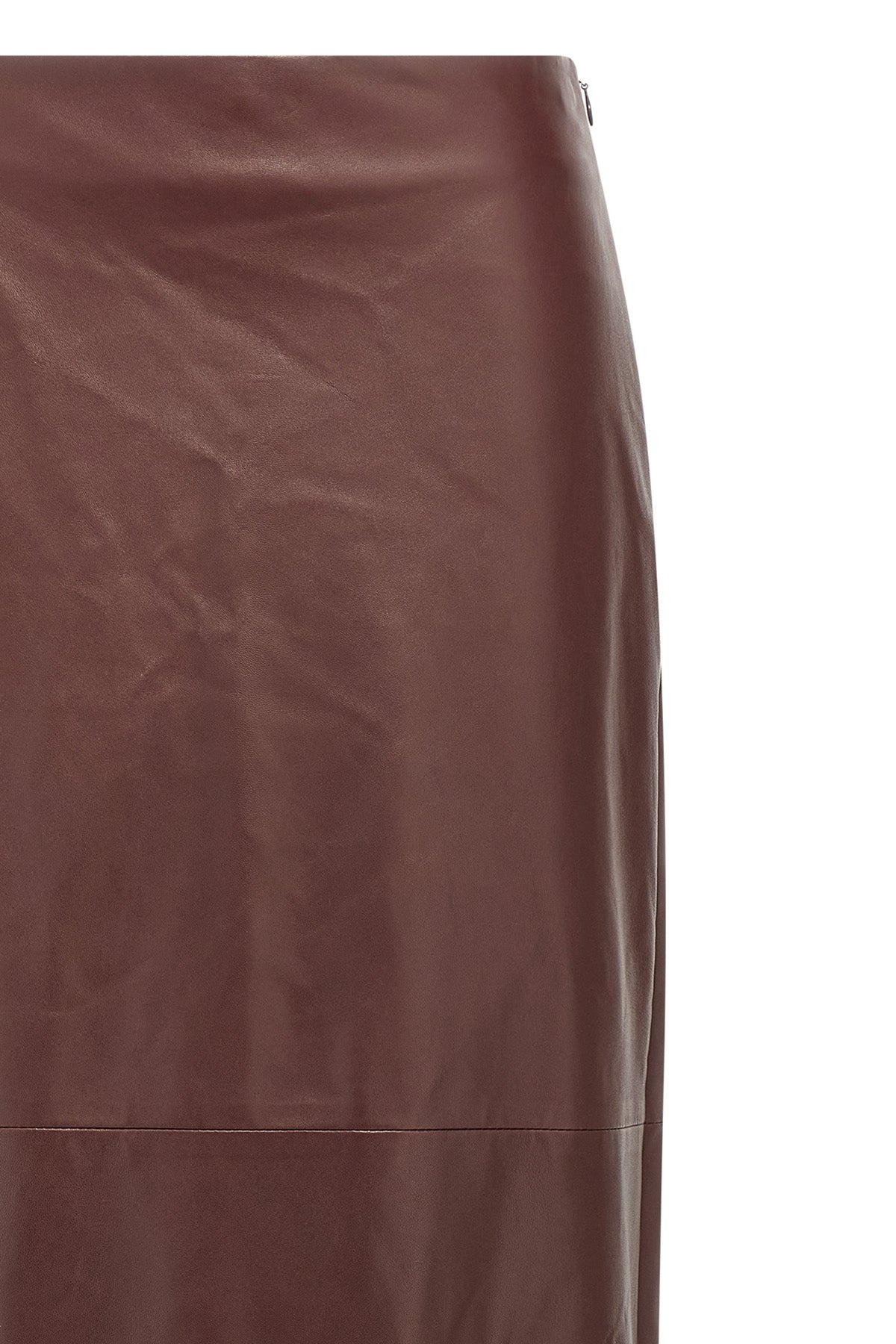 BRUNELLO CUCINELLI 'Column Long' skirt For Women 100% lamb leather (Ovis Aries)