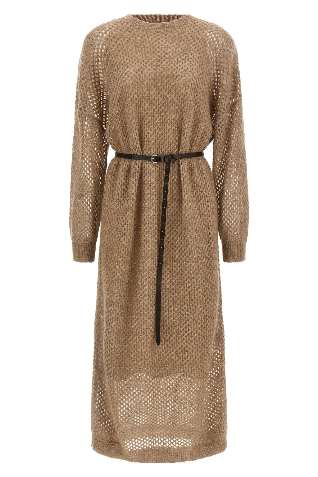 BRUNELLO CUCINELLI 'Dazzling Net' dress For Women 42% mohair wool 30% polyamide 12% cotton 11% wool 5% polyester