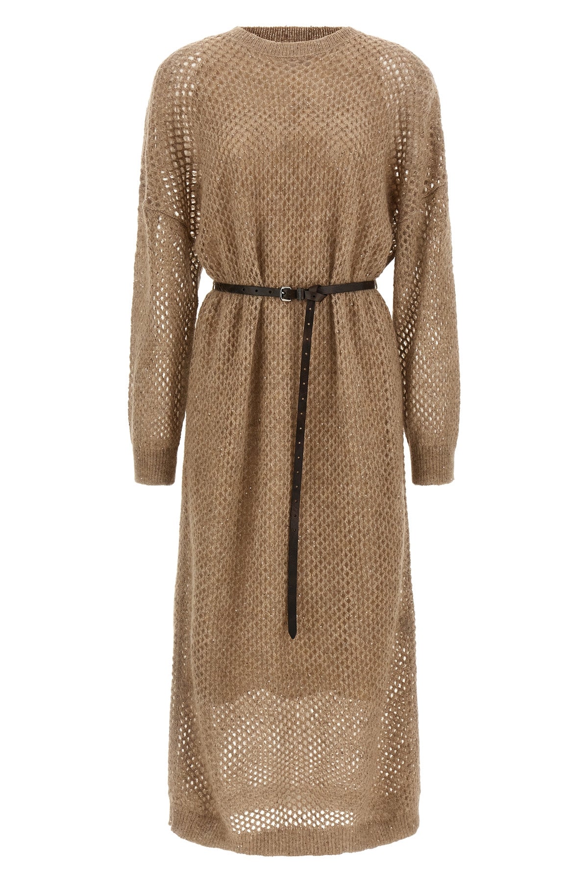 BRUNELLO CUCINELLI 'Dazzling Net' dress For Women 42% mohair wool 30% polyamide 12% cotton 11% wool 5% polyester
