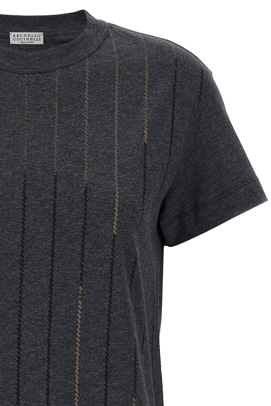 BRUNELLO CUCINELLI Micro sequin t-shirt For Women 100% cotton