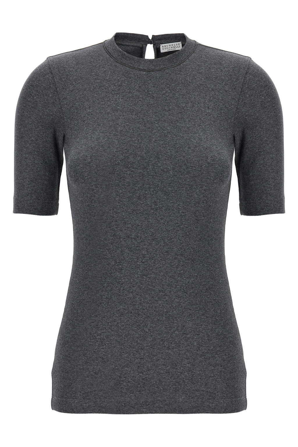 BRUNELLO CUCINELLI Monile ribbed T-shirt For Women 94% cotton 6% elastane