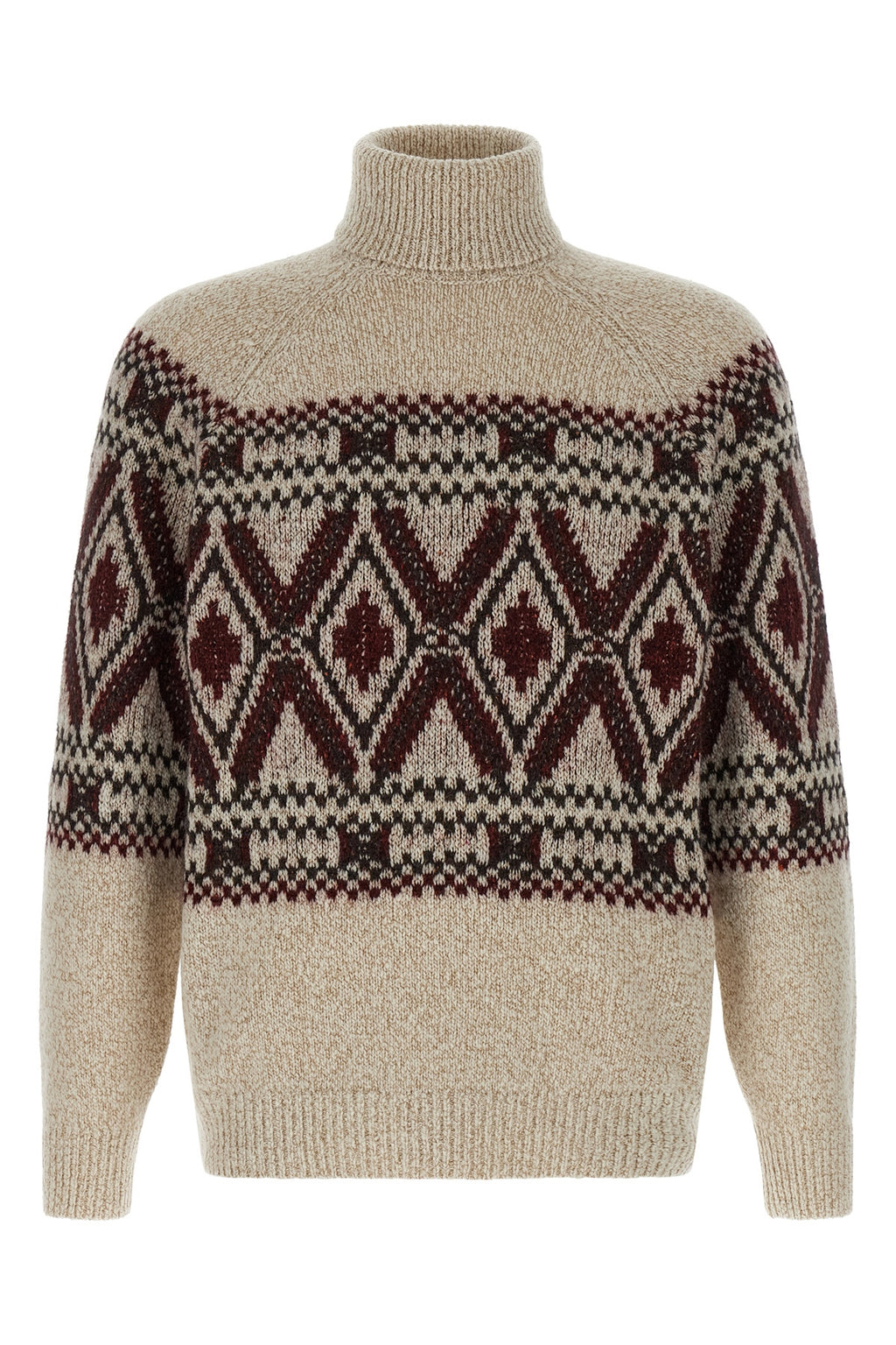 BRUNELLO CUCINELLI 'Geometric Jacquard' sweater For Men 70% wo, 22% se, 8% ws