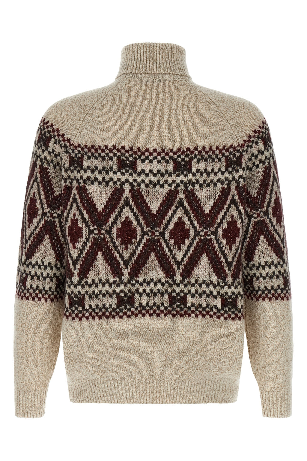 BRUNELLO CUCINELLI 'Geometric Jacquard' sweater For Men 70% wo, 22% se, 8% ws
