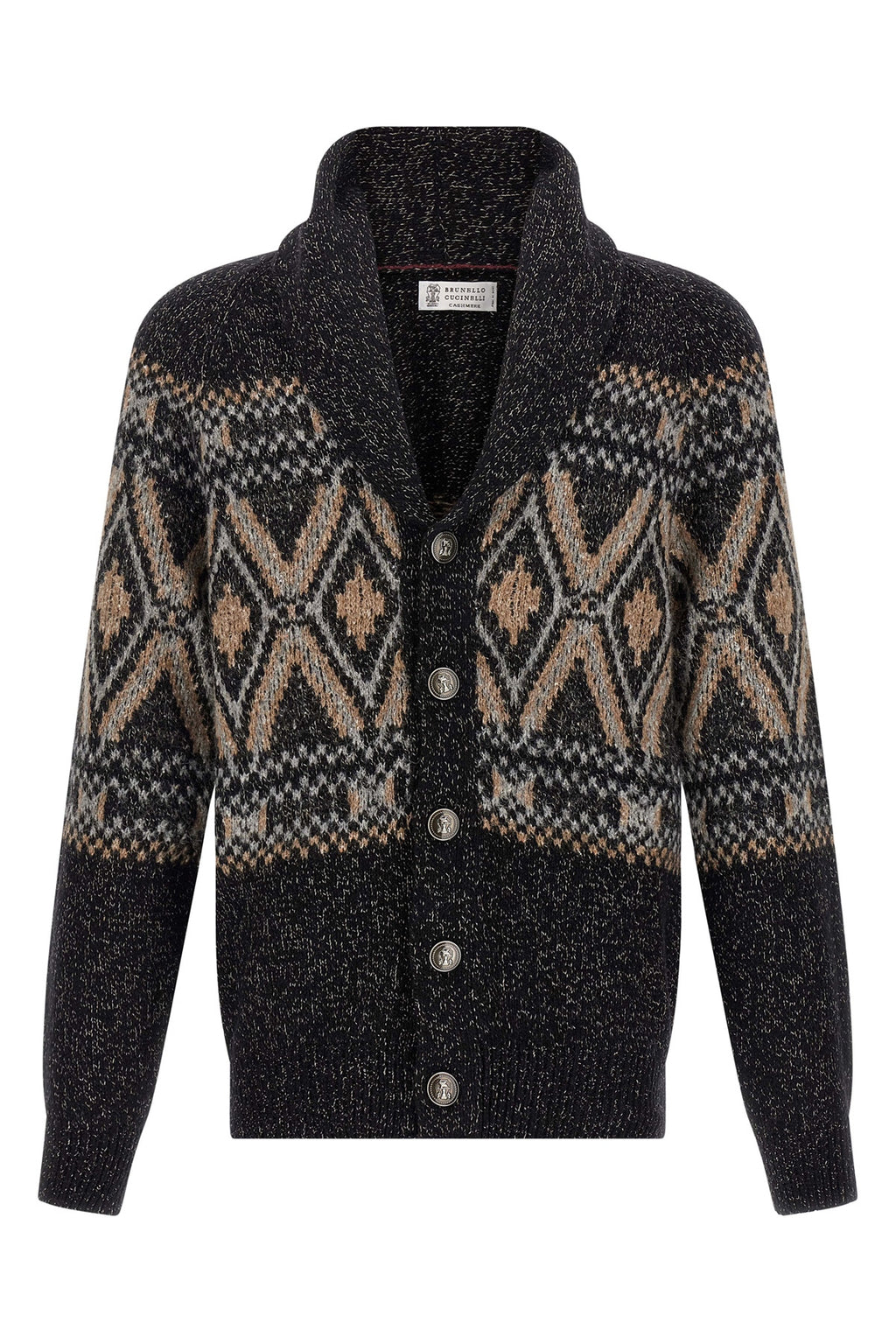 BRUNELLO CUCINELLI Geometric Jacquard Cardigan