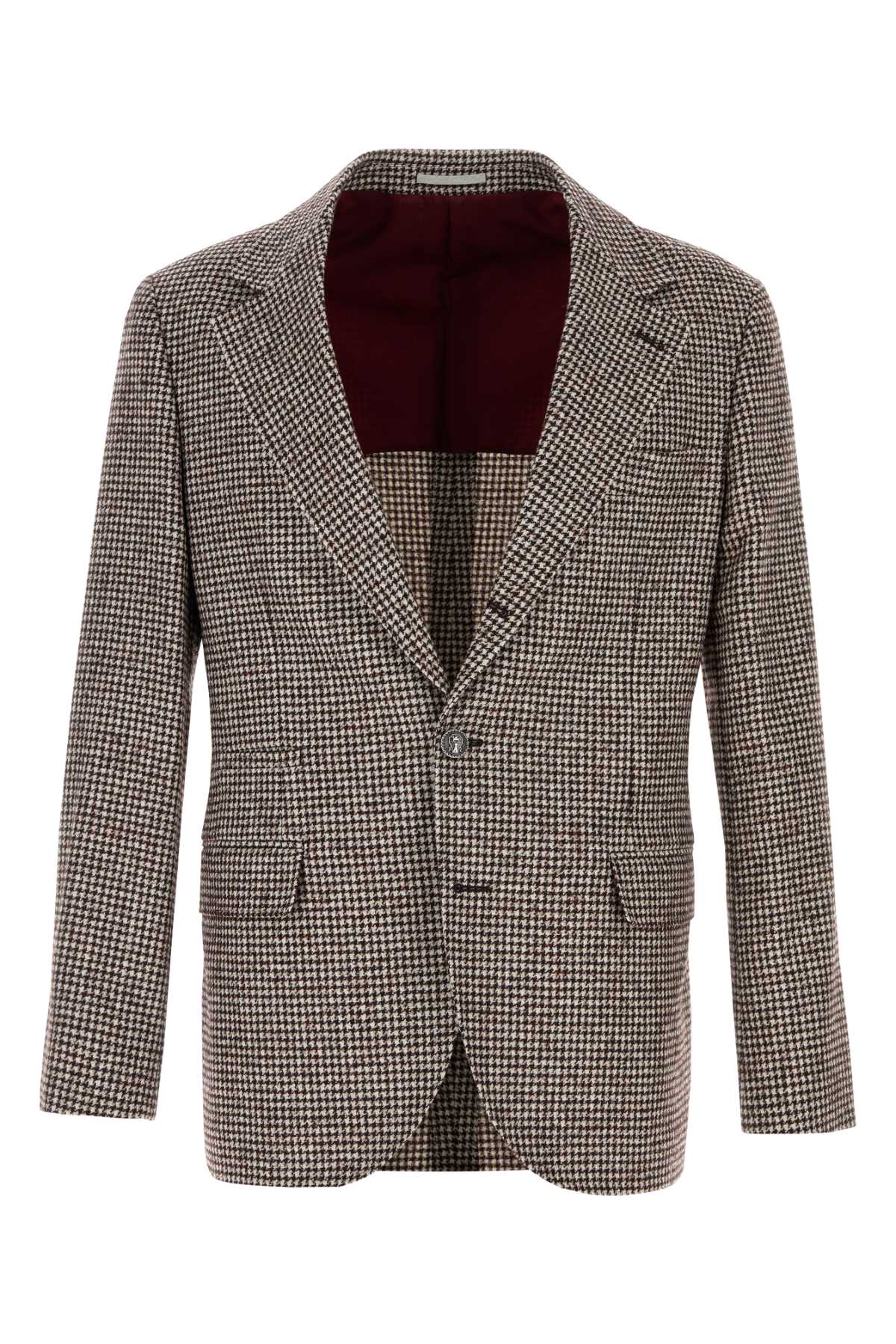 BRUNELLO CUCINELLI SUIT-TYPE JACKET For Men Exterior: 58% Wool 33% Alpaca 9% Nylon Lining: 100% Cupro