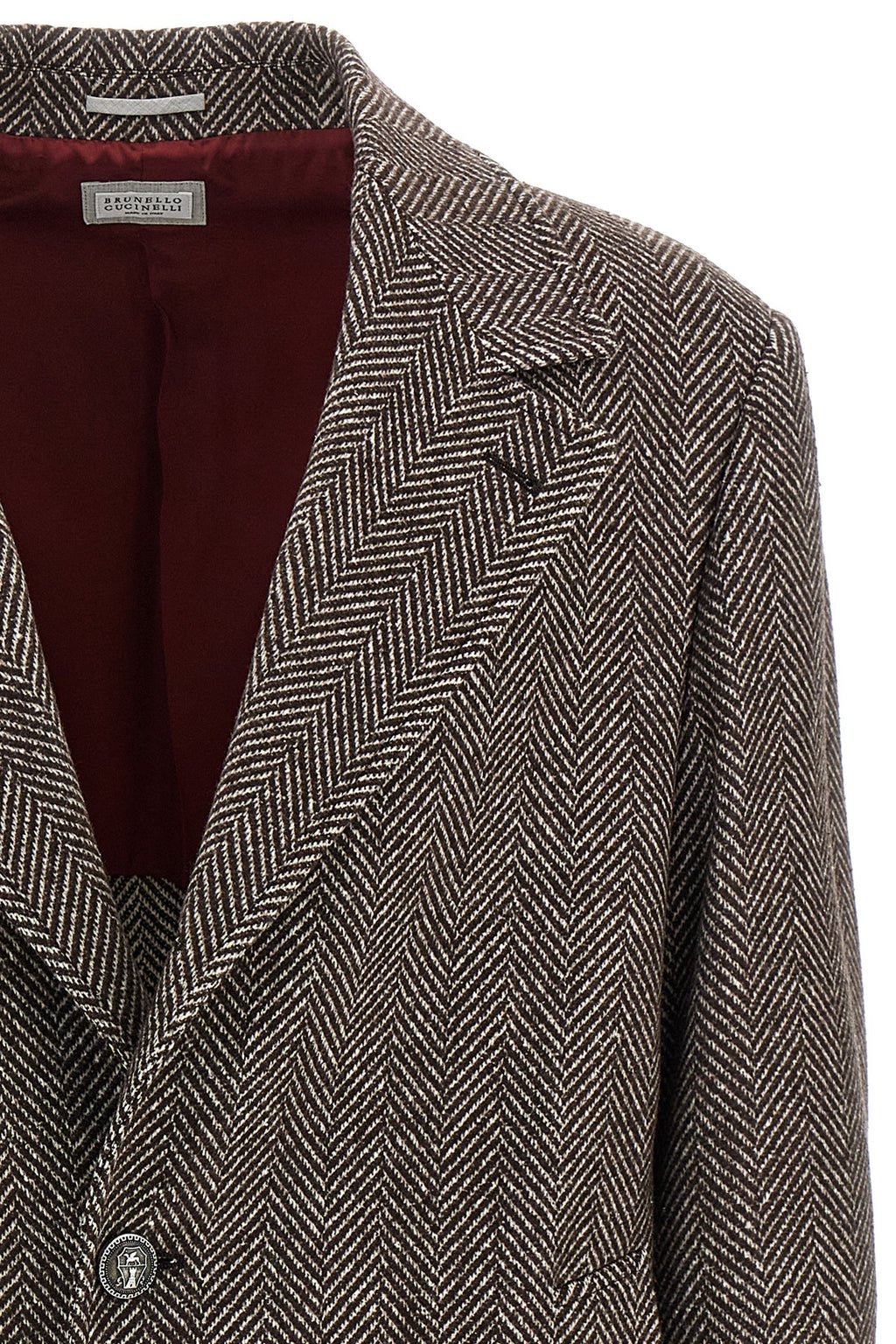 BRUNELLO CUCINELLI Single-breasted cashmere coat For Men 60% cachemire 40% silk