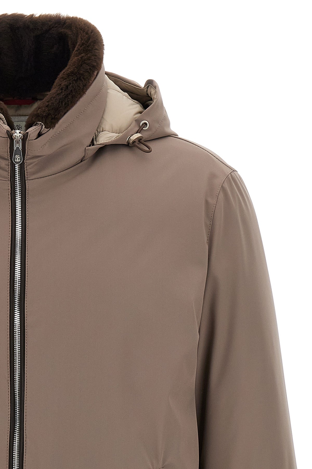 BRUNELLO CUCINELLI Sherling neck bomber jacket