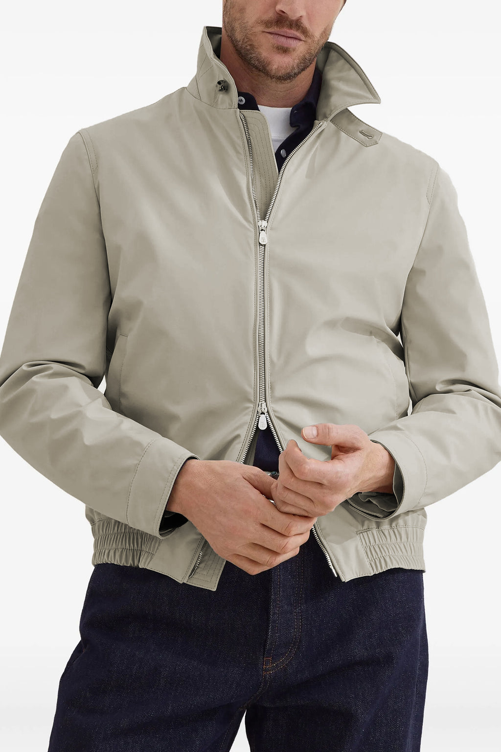 BRUNELLO CUCINELLI Nylon bomber jacket For Men 88% polyamide, 12% elastane