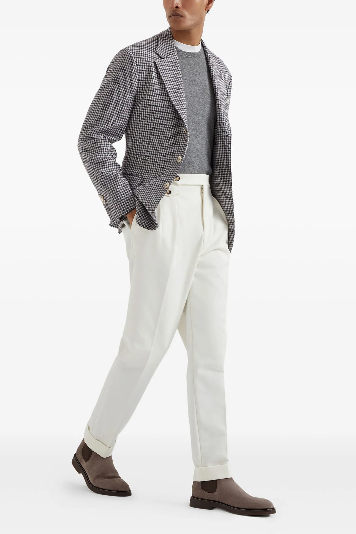 BRUNELLO CUCINELLI Houndstooth blazer