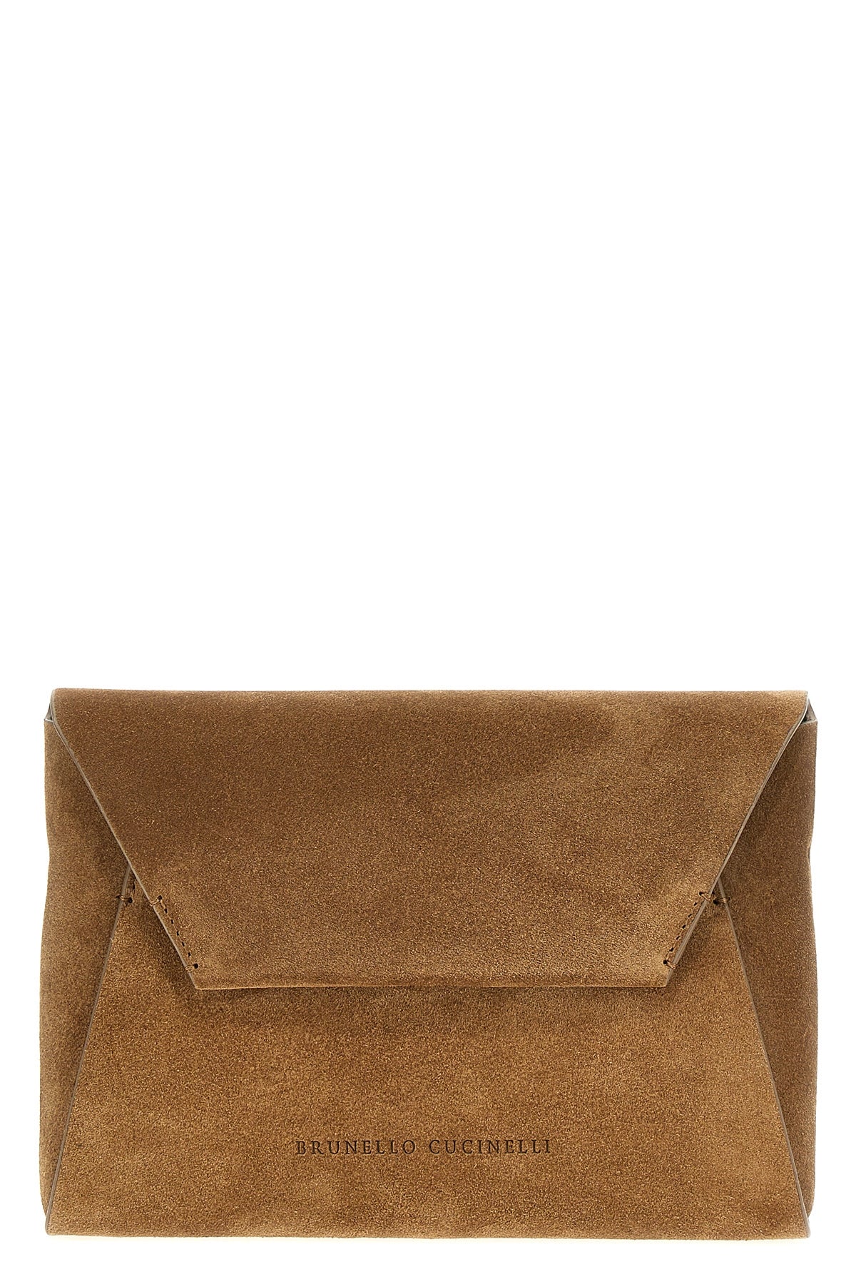 BRUNELLO CUCINELLI Monile suede clutch bag For Women 100% calfskin leather (Bos Taurus)