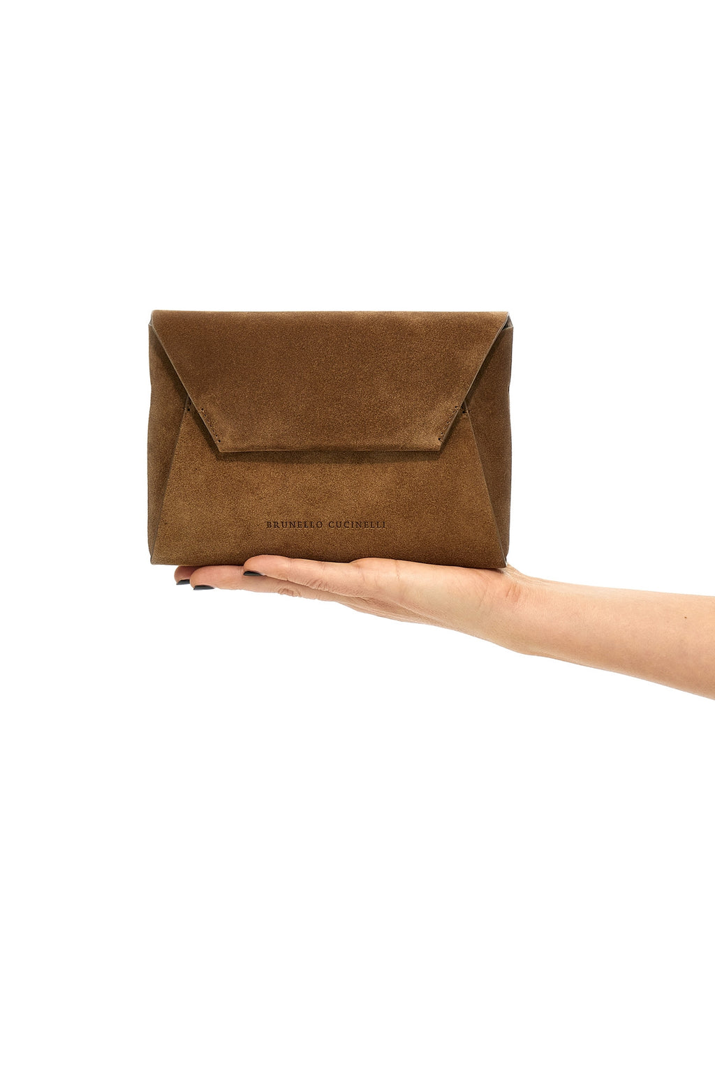 BRUNELLO CUCINELLI Monile suede clutch bag For Women 100% calfskin leather (Bos Taurus)