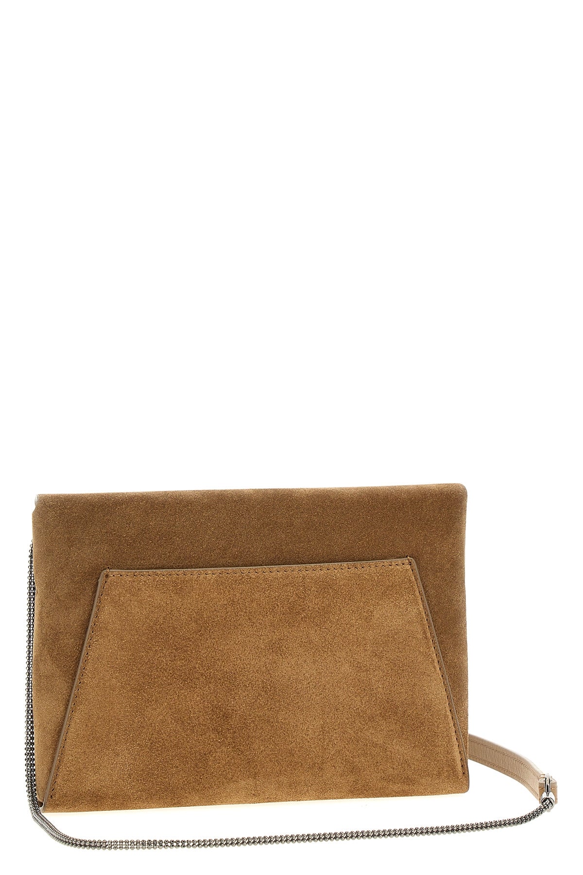 BRUNELLO CUCINELLI Monile suede clutch bag For Women 100% calfskin leather (Bos Taurus)