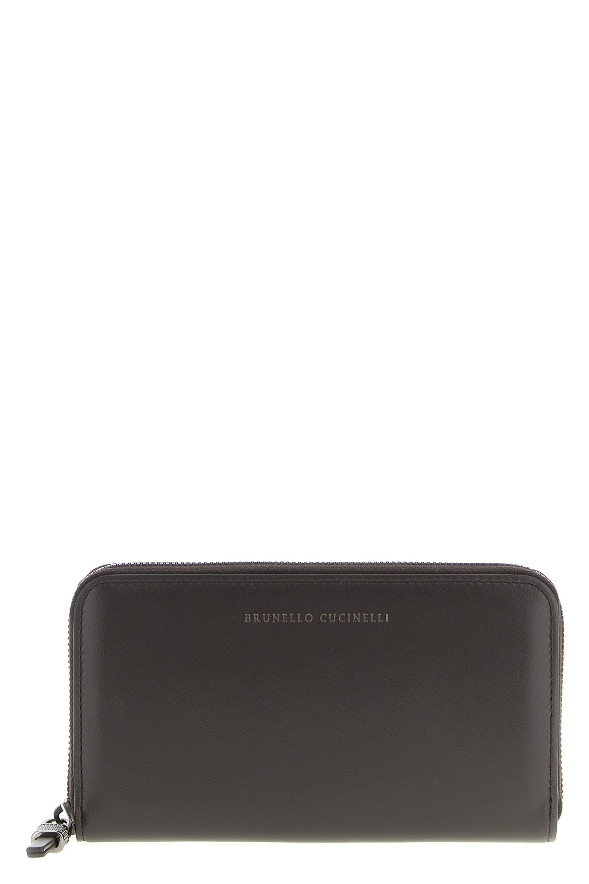 BRUNELLO CUCINELLI 'Shiny Zipper Pull' wallet For Women 100% calfskin leather (Bos Taurus)