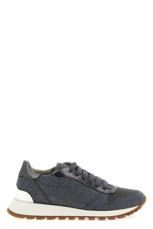 BRUNELLO CUCINELLI 'Runners Precious Toe' sneakers For Women 100% virgin wool