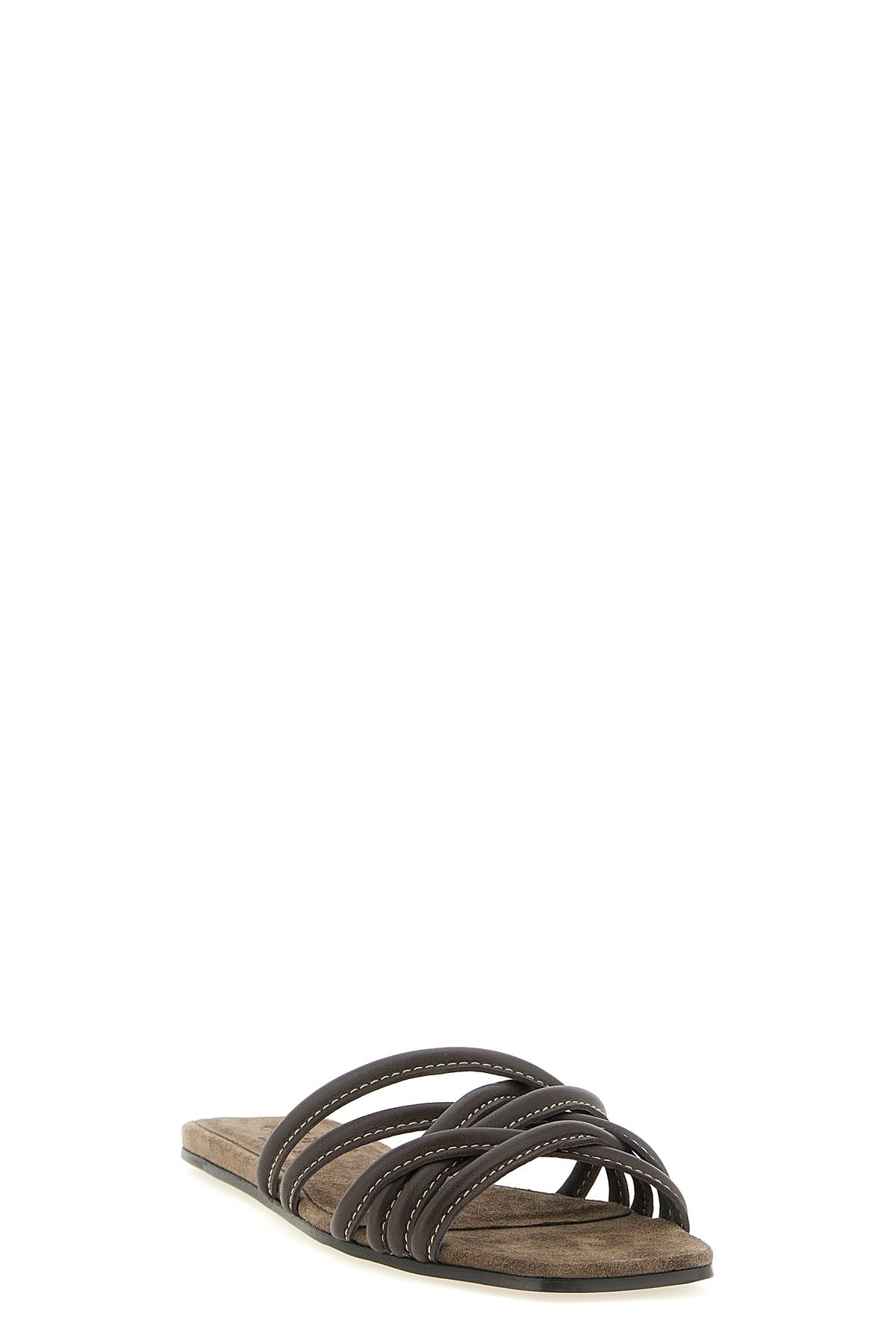 BRUNELLO CUCINELLI Leather slides