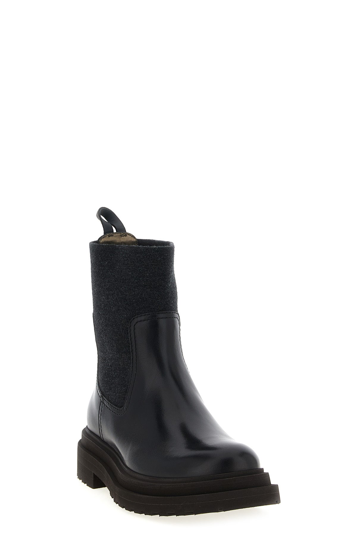 BRUNELLO CUCINELLI Precious Loop Detail ankle boots For Women 100% calfskin leather (Bos Taurus)