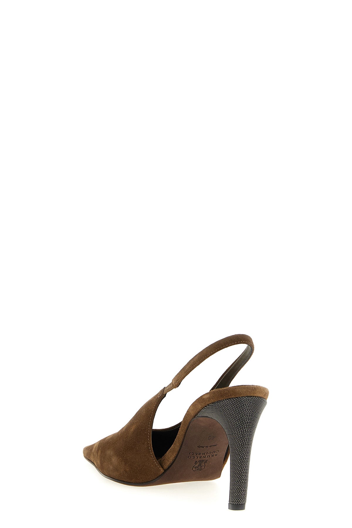 BRUNELLO CUCINELLI 'Precious Heels' slingback For Women 100% leather
