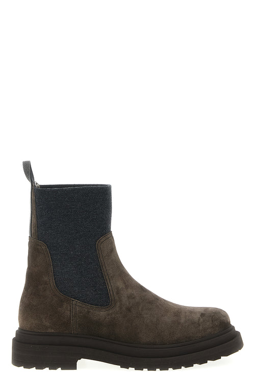 BRUNELLO CUCINELLI 'Precious Loop Detail' ankle boots For Women 100% calfskin leather (Bos Taurus)
