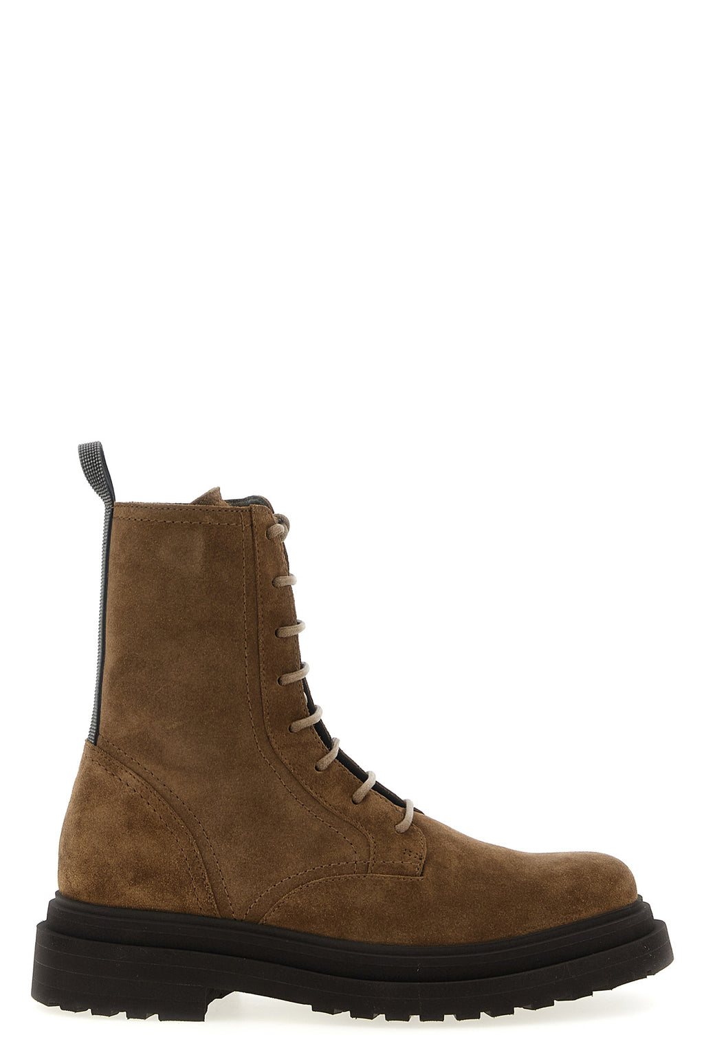 BRUNELLO CUCINELLI Suede combat boots Monile For Women 100% calfskin leather (Bos Taurus)
