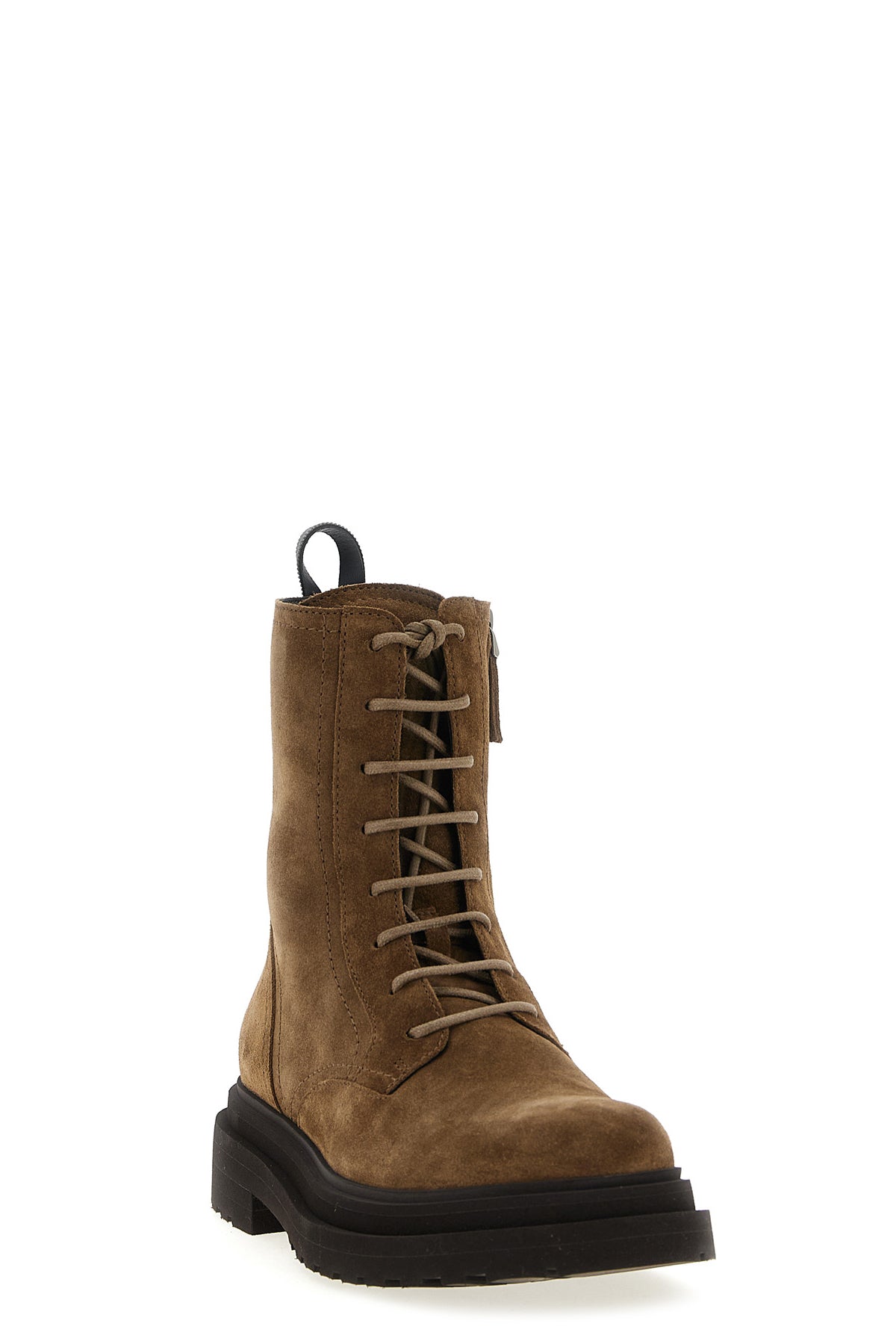 BRUNELLO CUCINELLI Suede combat boots Monile For Women 100% calfskin leather (Bos Taurus)