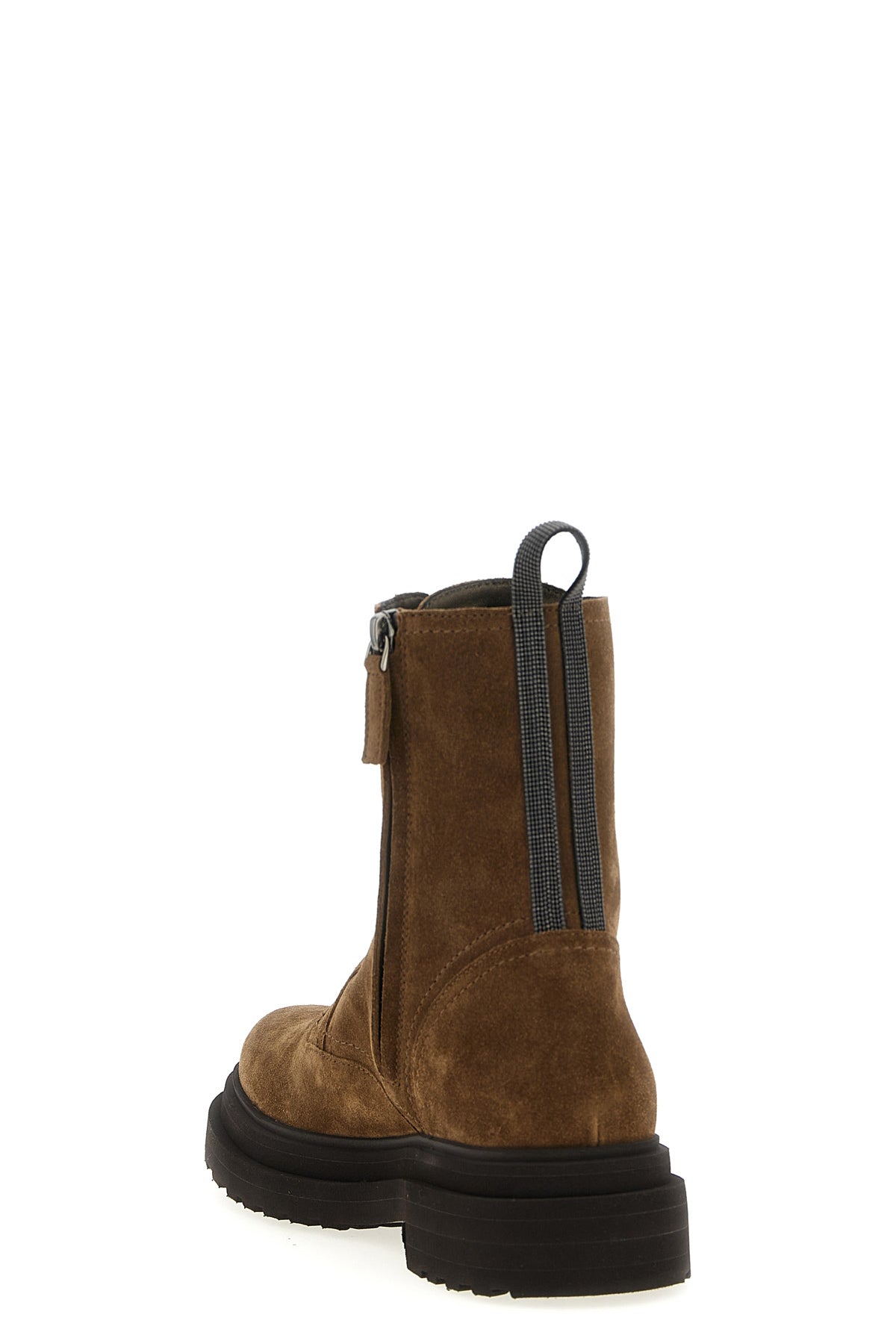 BRUNELLO CUCINELLI Suede combat boots Monile For Women 100% calfskin leather (Bos Taurus)