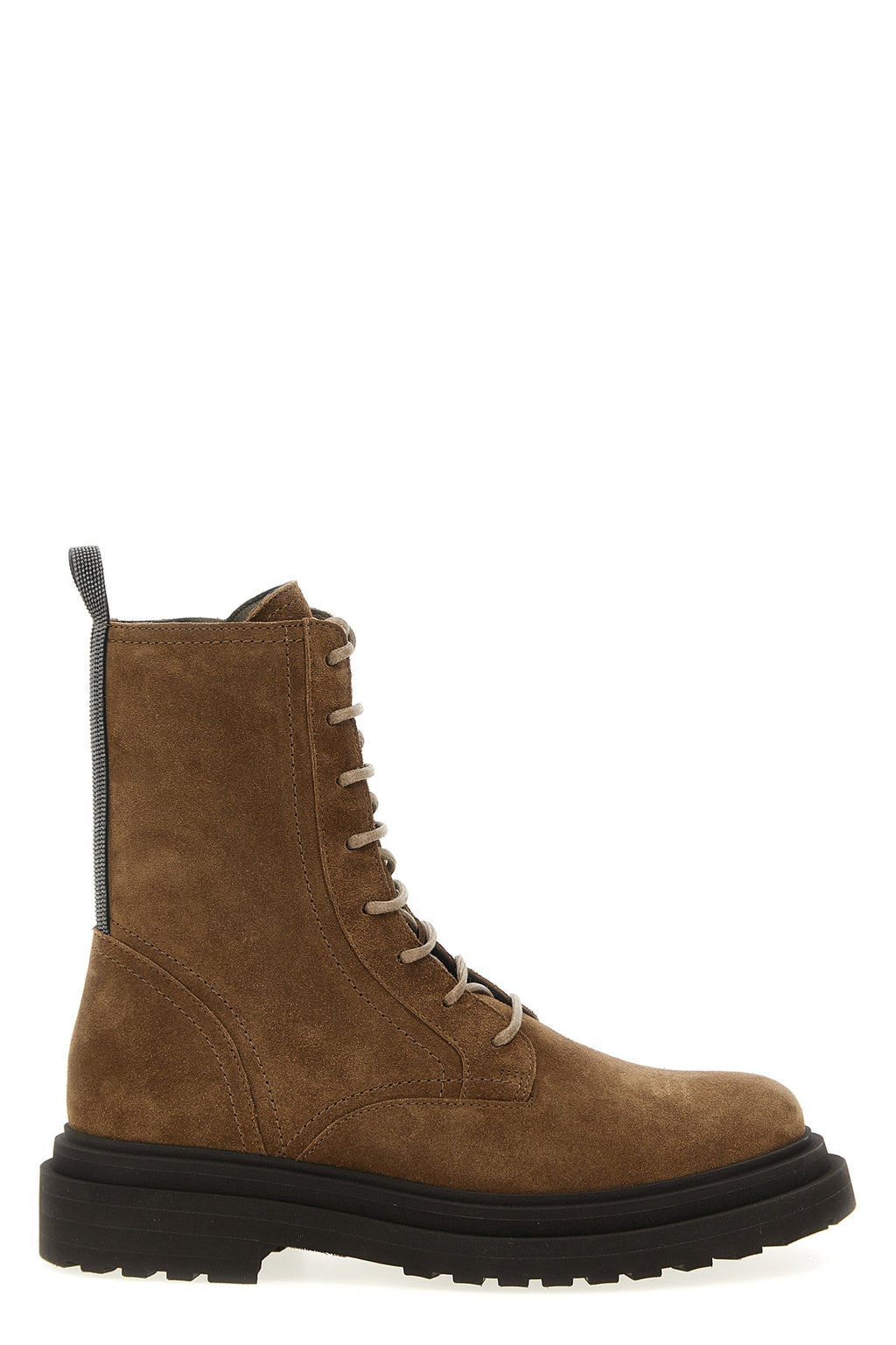 BRUNELLO CUCINELLI Suede combat boots Monile For Women 100% calfskin leather (Bos Taurus)