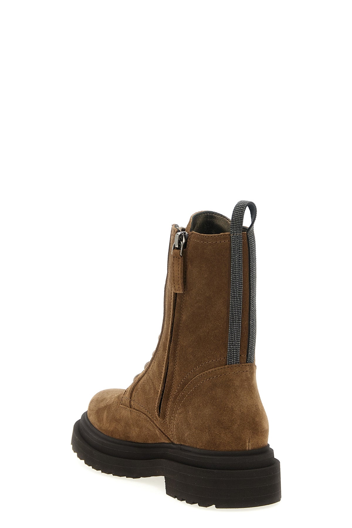 BRUNELLO CUCINELLI Suede combat boots Monile For Women 100% calfskin leather (Bos Taurus)