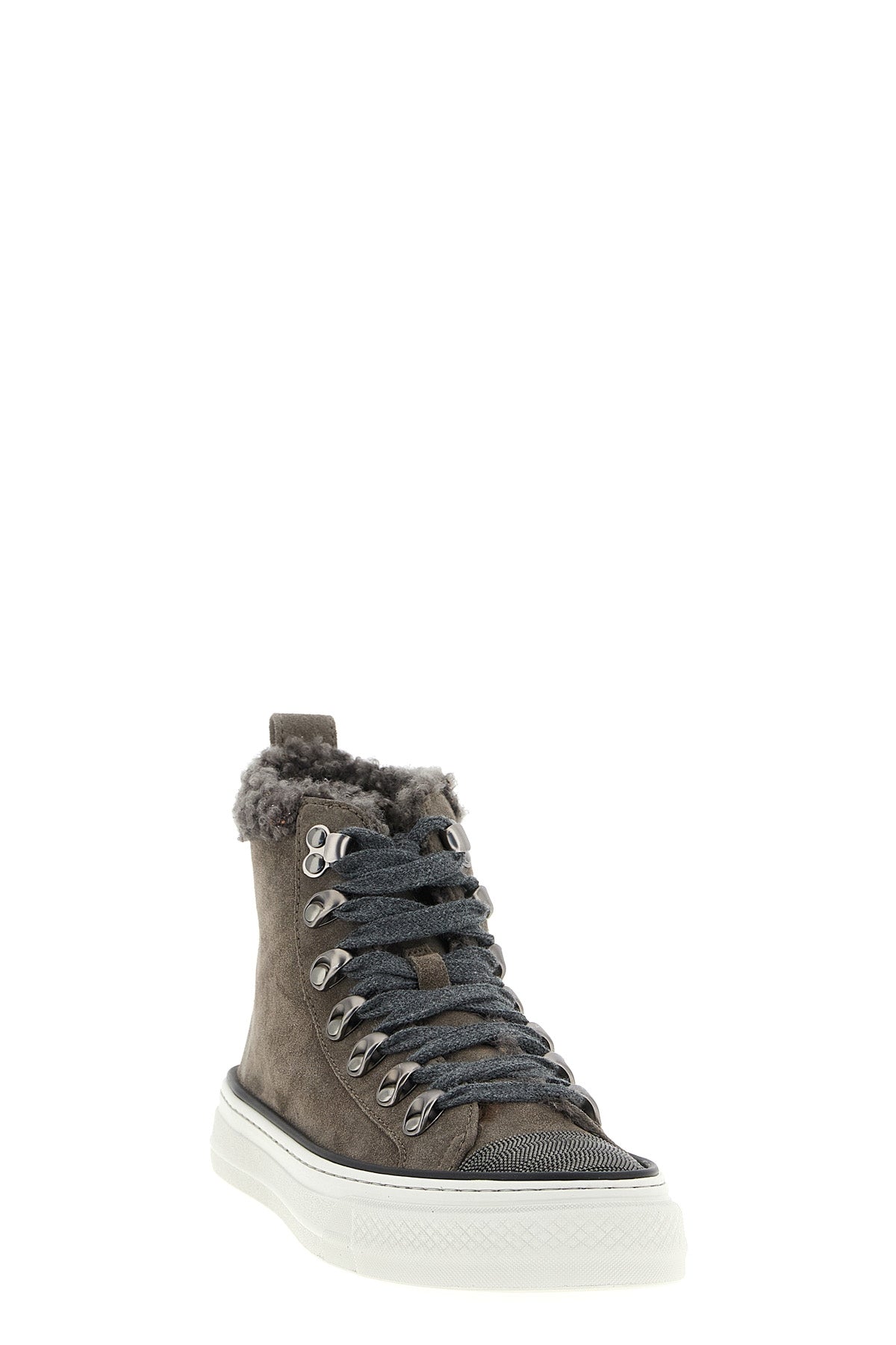 BRUNELLO CUCINELLI 'Precious Toe' sneakers For Women 100% calfskin leather (Bos Taurus)