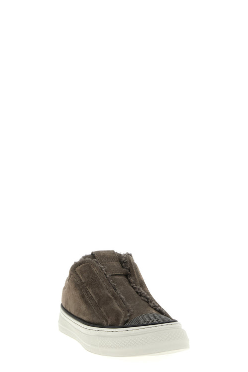 BRUNELLO CUCINELLI 'Precious Toe' sneakers For Women 100% calfskin leather (Bos Taurus)