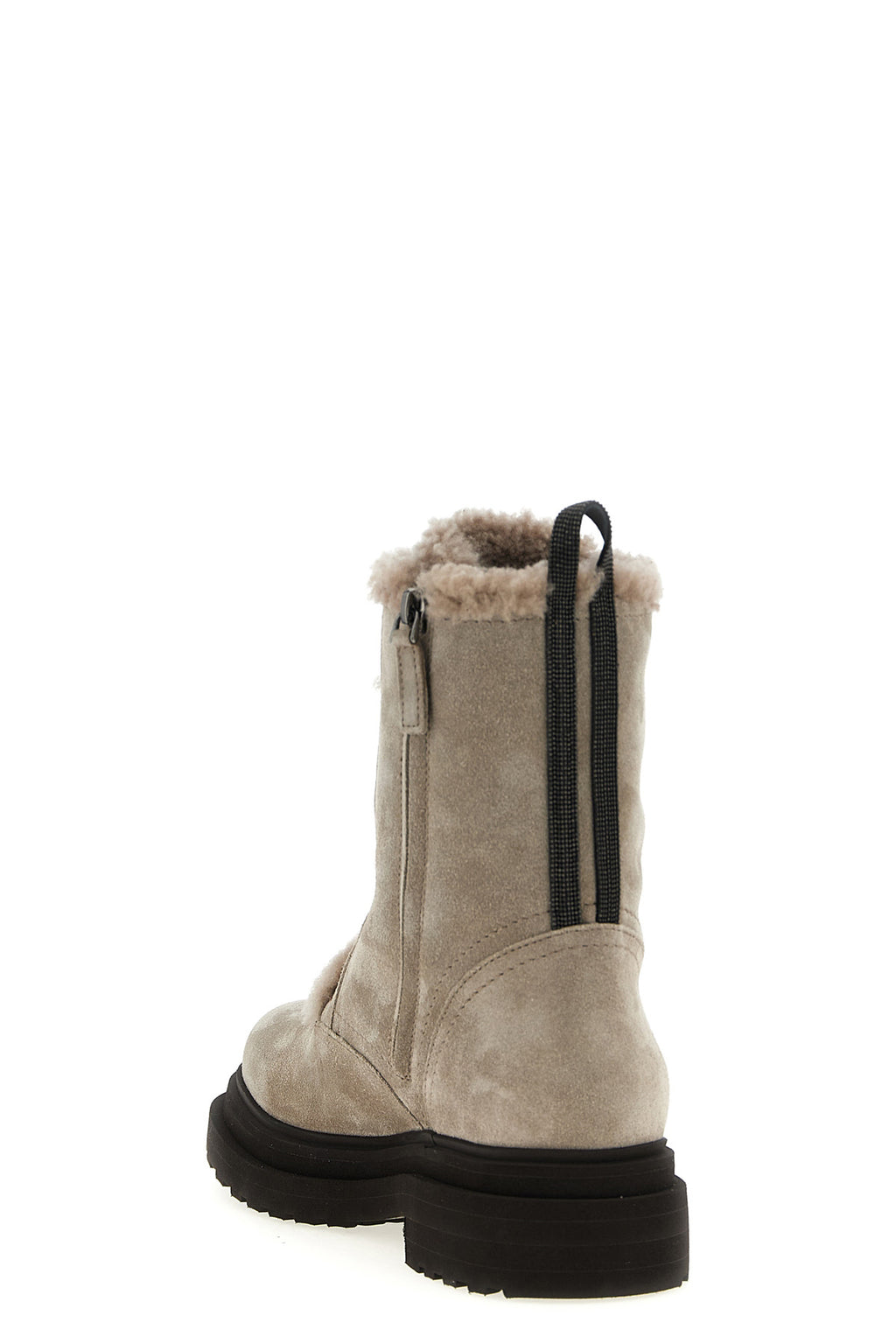 BRUNELLO CUCINELLI Suede combat boots Monile For Women 100% calfskin leather (Bos Taurus)