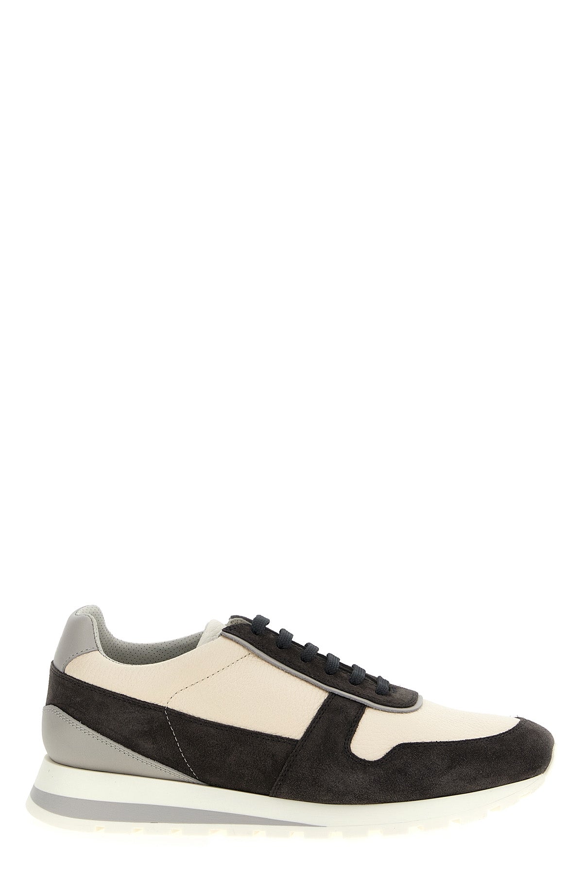 BRUNELLO CUCINELLI Leather suede sneakers For Men 100% calfskin leather (Bos Taurus)