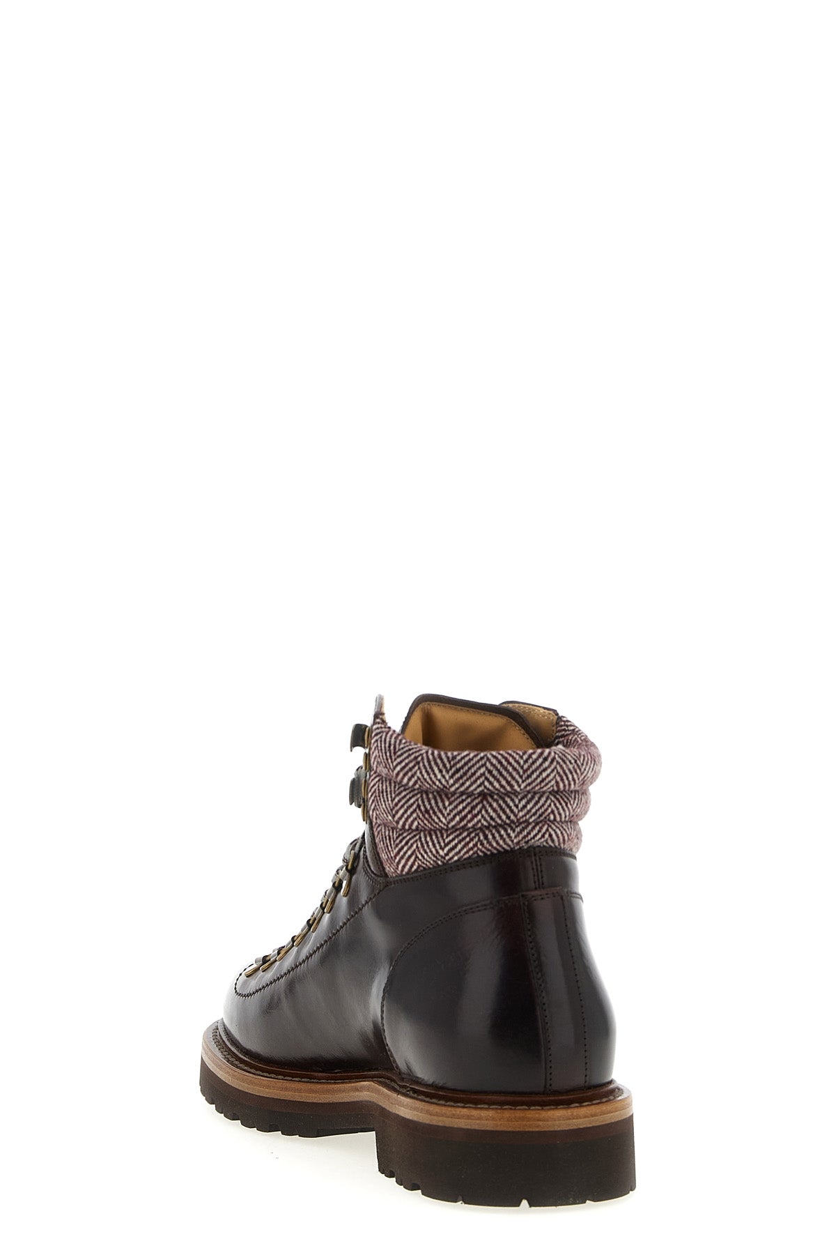 BRUNELLO CUCINELLI Herringbone insert ankle boots For Men 100% calfskin leather (Bos Taurus)