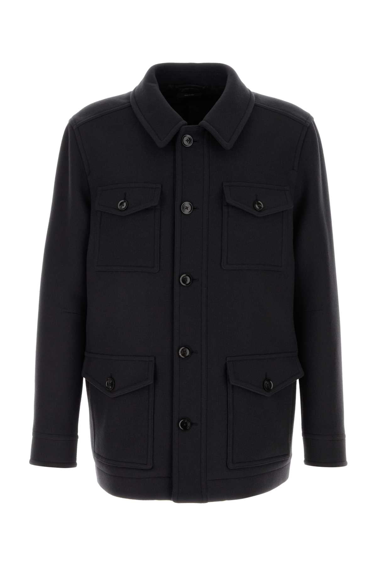 TOM FORD DOUBLE SPLITTABLE SHARP TWILL FOUR POCKET JACKET For Men Exterior: 100% Virgin wool