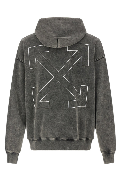 OFF-WHITE 'Outline Arrow Skate' hoodie For Men 100% cotton