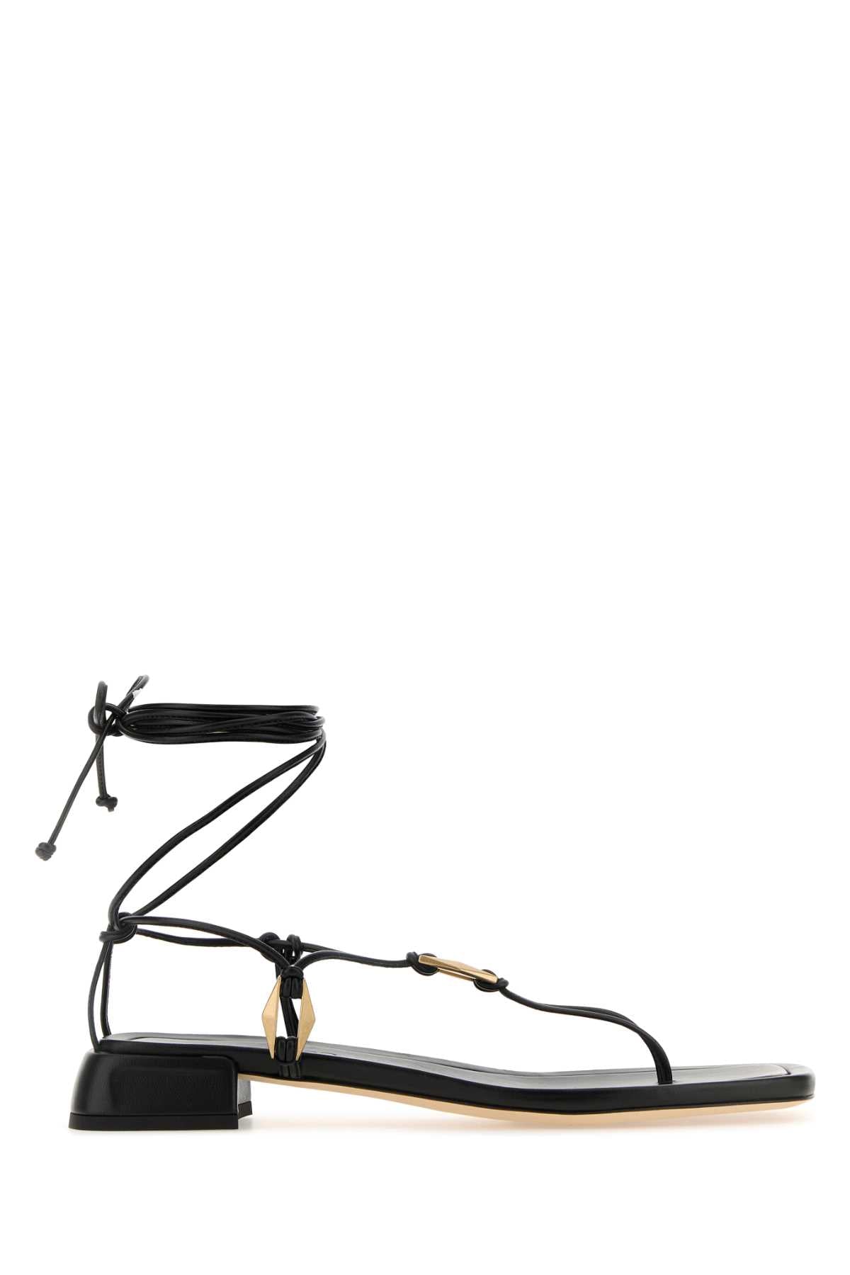 JIMMY CHOO ONYXIA FLAT For Women Exterior: 100% Nappa leather Interior: 100% Leather Sole: Leather and Rubber
